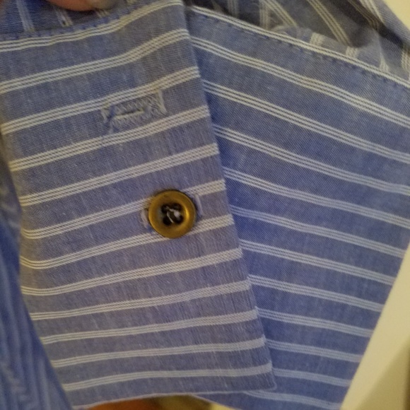 Fitted Long Sleeved Collared Dress Classic Blue - Picture 6 of 7